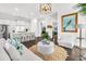 Bright living area featuring an open floor plan and stylish decor, seamlessly connecting to the modern kitchen at 164 River Green Pl, Charleston, SC 29492