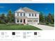 A color palette highlighting the siding, trim, doors, foundation, and roof of a charming two-story home at 2004 Sea Water Dr, Charleston, SC 29412