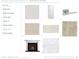 Selections of wall paint, carpet, tile, mantle, and hardware for the designer-appointed home at 2004 Sea Water Dr, Charleston, SC 29412