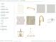 Designer kitchen elements including Sonoma Linen cabinets, quartz countertop, and vintage brass lighting at 2004 Sea Water Dr, Charleston, SC 29412