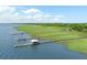 Beautiful aerial view showcases waterfront property with docks at 2006 Riverbend Dr, Charleston, SC 29412