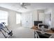 Bright bedroom with ceiling fan, closet and neutral carpet at 215 Evesham Dr, Summerville, SC 29485