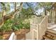 Scenic view from the backyard deck, showcasing lush greenery and serene natural surroundings at 2734 Old Forest Drive, Seabrook Island, SC 29455