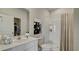 Bathroom with vanity, framed mirror, and shower with curtain at 304 Pine Crest View Dr, Summerville, SC 29486