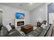 Cozy living room features an electric fireplace, plush seating, and modern decor for relaxed living at 407 Squire Pope Rd, Summerville, SC 29486