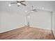 Well-lit living room with hardwood floors, vaulted ceiling, recessed lighting and ceiling fan at 1043 Dominion Dr, Hanahan, SC 29410