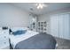 Comfortable bedroom featuring a large closet and a neutral color palette with a ceiling fan at 111 Kennington Dr, Goose Creek, SC 29445