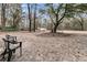 Wide open backyard area with mature trees and a covered shelter structure at 135 Rapture Ln, Wando, SC 29492