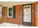 Welcoming entryway showcasing a decorative front door with 'welcome' decal at 137 Dowling Ave, Walterboro, SC 29488