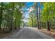 Gravel driveway winding through a dense forest, offering a secluded and peaceful entrance to the property at 140 Old Plantation Ln, Moncks Corner, SC 29461