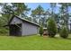 Exterior of metal-sided building, large yard, and mature trees at 140 Old Plantation Ln, Moncks Corner, SC 29461