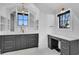 Bright bathroom featuring gray cabinets, quartz countertops, and a vanity area with good natural light at 151 Brailsford St, Charleston, SC 29492