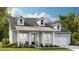 Charming one-story home with light-green siding, dormer windows and a welcoming covered porch at 214 Denham St, Summerville, SC 29486