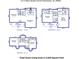 Floor plan for Unit B at 22 1/2 Mary St, Charleston, SC showing layouts of floors 1, 2, and 3 at 22 1/2 Mary St # A B C, Charleston, SC 29403