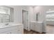 Bathroom featuring double vanity and access to water closet and walk-in closet at 287 Blue Haw Dr, Moncks Corner, SC 29461