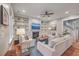 Inviting living room with a fireplace, built-in shelves, and comfortable white sofas at 3713 Maidstone Dr, Mount Pleasant, SC 29466