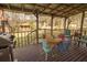 Inviting covered back porch with charming seating, a grill, and a view of the lush backyard at 8020 Nantuckett Ave, North Charleston, SC 29420