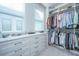 A well-organized walk-in closet features custom shelving, drawers, and ample hanging space at 1641 Florentia St, Mount Pleasant, SC 29464
