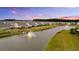 Panoramic aerial view of this new construction community featuring stunning water views and perfectly manicured lawns at 205 Potters Pass Dr, Summerville, SC 29486