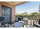 Relaxing balcony setup with comfortable outdoor seating and urban views at 33 Calhoun St # 218, Charleston, SC 29401
