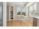 Cozy dining area with a breakfast nook near the bright and modern kitchen at 33 Calhoun St # 218, Charleston, SC 29401