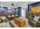 Comfortable finished basement with plenty of seating and entertainment space at 4258 Jacobs Pt Ct, Ravenel, SC 29470