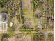 Aerial view of the property boundaries and proximity to Pinckney Street, showcasing a 1.01 acre lot at 488 Society Rd # A&B, McClellanville, SC 29458