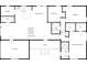 Detailed floor plan showcasing an open-concept living area, bedrooms, bathrooms and kitchen at 488 Society Rd # A&B, McClellanville, SC 29458