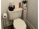 A functional bathroom features a toilet with toiletries and a small storage unit at 531 Travelers Blvd, Summerville, SC 29485