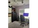 This is a bedroom with a desk, computer, chair, black dresser, and LED lights around the window at 531 Travelers Blvd, Summerville, SC 29485