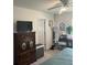 Bedroom featuring natural light, a TV, and dark wood furnishings at 531 Travelers Blvd, Summerville, SC 29485