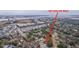 Expansive aerial view of 69 Folly Rd Blvd nestled in a vibrant community near the coast at 69 Folly Road Blvd, Charleston, SC 29407