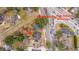 Aerial shot of homes near the West Ashley Greenway, illustrating the layout and nearby amenities at 69 Folly Road Blvd, Charleston, SC 29407