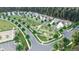 Aerial view of neighborhood featuring putting greens, landscaping, sidewalks, and single-Gathering homes at 1004 Tulip Shell, Summerville, SC 29485