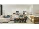 Open-concept living room with an adjacent modern kitchen and decorative accents at 1154 Darling St, Summerville, SC 29485