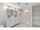 Modern bathroom with a double vanity, updated fixtures, and large walk-in shower at 1226 Pickens St, Hanahan, SC 29410