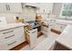 Modern kitchen featuring pull out shelves, stainless steel oven and light countertops at 136 Fair Sailing Rd, Mount Pleasant, SC 29466