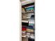 Well-organized linen closet with shelves full of folded towels and linens at 136 Fair Sailing Rd, Mount Pleasant, SC 29466