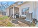 Outdoor patio area with a grill and fan that is great for gatherings and entertainment at 174 Dorothy Dr, Charleston, SC 29414