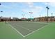 Well-maintained tennis courts with a shaded seating area in a vibrant community setting at 2006 Barn Swallow Rd, Summerville, SC 29483
