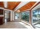 Charming breakfast nook with tile flooring, a wood ceiling and scenic views at 210 Lakeview Dr, Summerville, SC 29485
