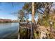 Picturesque lake scene featuring a private wooden dock extending into the water at 210 Lakeview Dr, Summerville, SC 29485