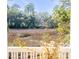 Picturesque view of a serene marsh and verdant trees from the home's porch, creating a tranquil and inviting atmosphere at 217 King George St, Daniel Island, SC 29492