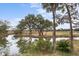 Scenic backyard view with a tranquil pond, lush greenery, and mature trees at 2413 High Hammock Rd, Seabrook Island, SC 29455