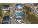 An aerial view of the community pool and clubhouse area at 2710 Mcfadden Way, Johns Island, SC 29455