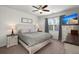 Comfortable bedroom with a queen bed, neutral decor, and carpeted floor at 319 Knawl Rd, Moncks Corner, SC 29461