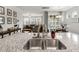 Bright kitchen with stainless steel sink and a view of the dining area at 319 Knawl Rd, Moncks Corner, SC 29461