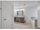 Clean bathroom featuring a dual sink vanity, soaking tub, and modern fixtures at 428 Avocet Dr, Summerville, SC 29486
