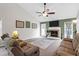 Comfortable living room with a ceiling fan, fireplace, and plush seating at 536 Castle Hall Rd, Mount Pleasant, SC 29464