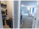 View of a bonus room from the closet, showing light blue walls and carpeted floor at 7217 Mossy Creek Ln, Hanahan, SC 29410